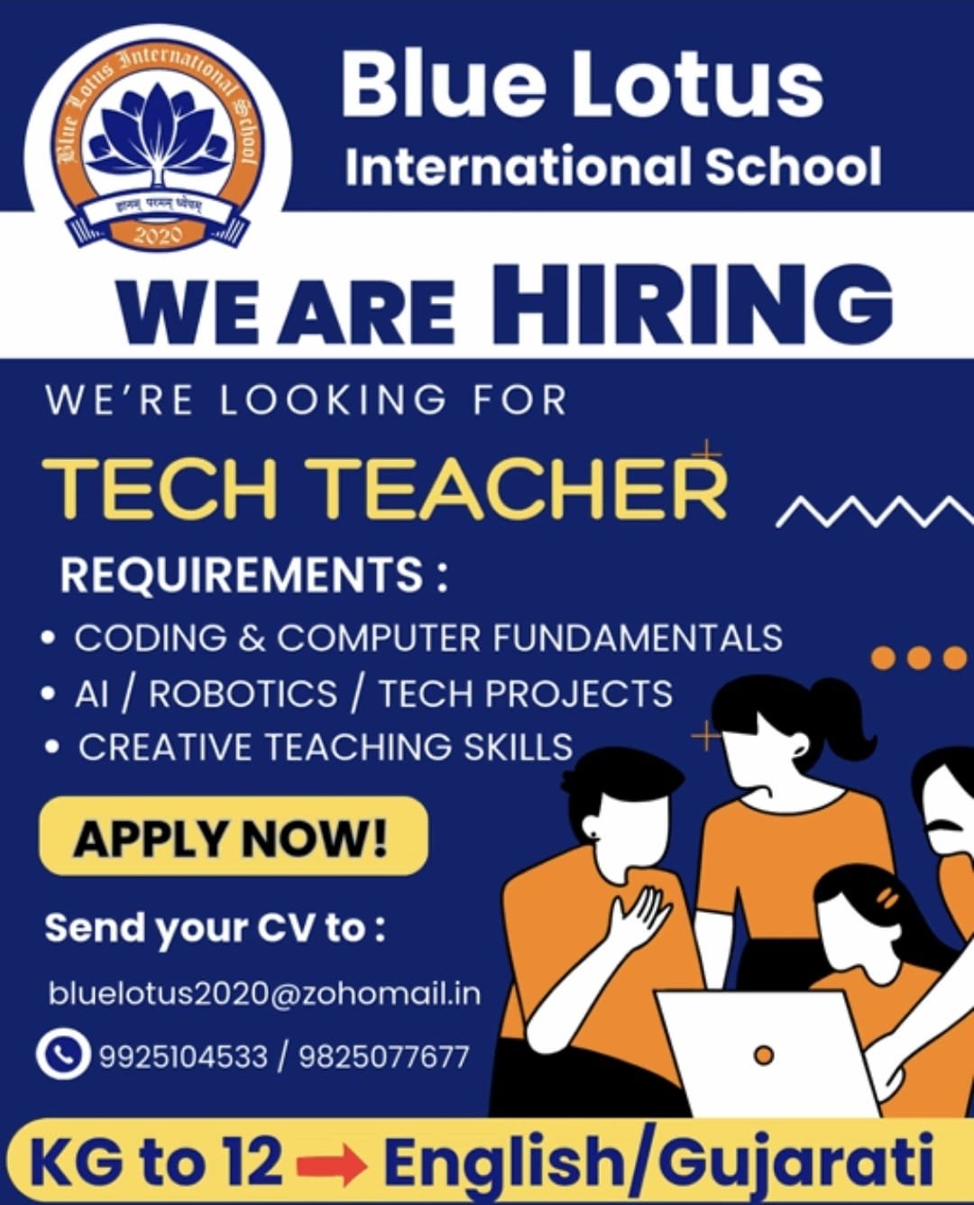 Career Opportunities at Blue Lotus International School